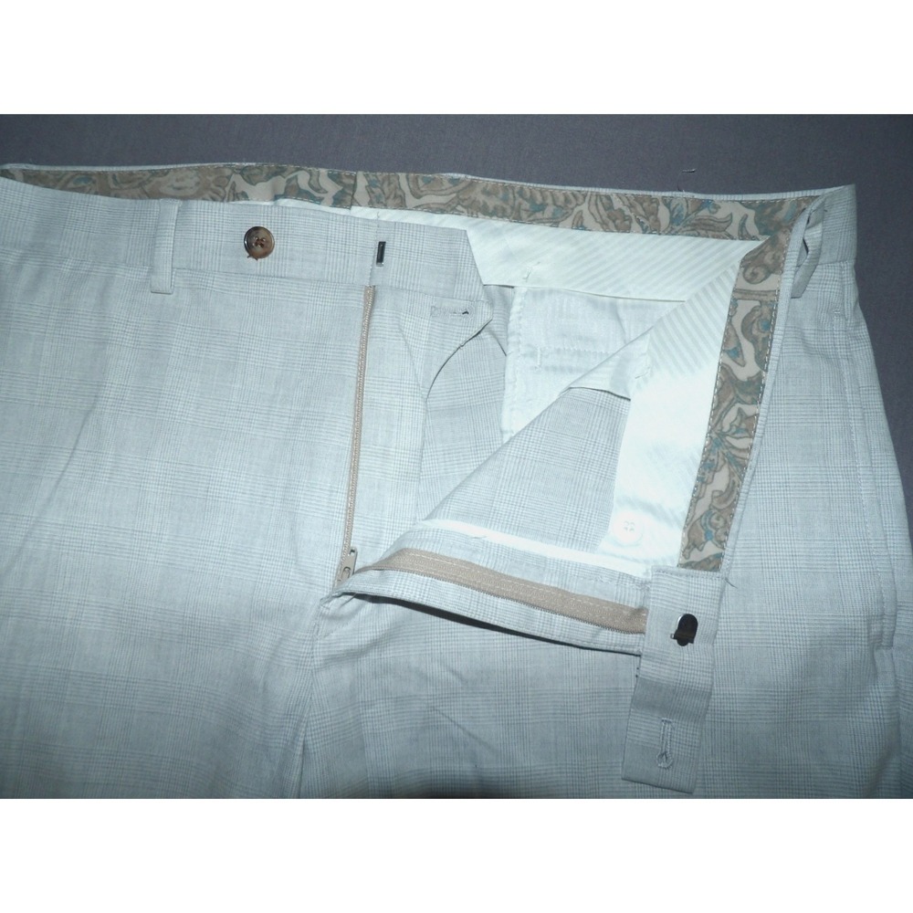 LAUREN Ralph Lauren Poly Blend Stretch Gray Plaid Dress Pants Men's 40 X 30 - Picture 6 of 7